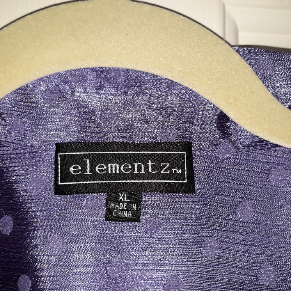 Elementz Purple Iridescent Button Blouse Size XL - Picture 4 of 4